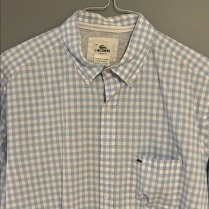 Lacoste Men's Light Blue Gingham Shirt